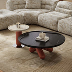 Sculptural Nesting Coffee Table Set in Piano Lacquer, Tiered Artful Form
