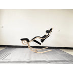 Sculptural Nordic Gravity Balance Recliner with Bent Wood Frame