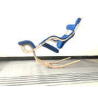 Sculptural Nordic Gravity Balance Recliner with Bent Wood Frame