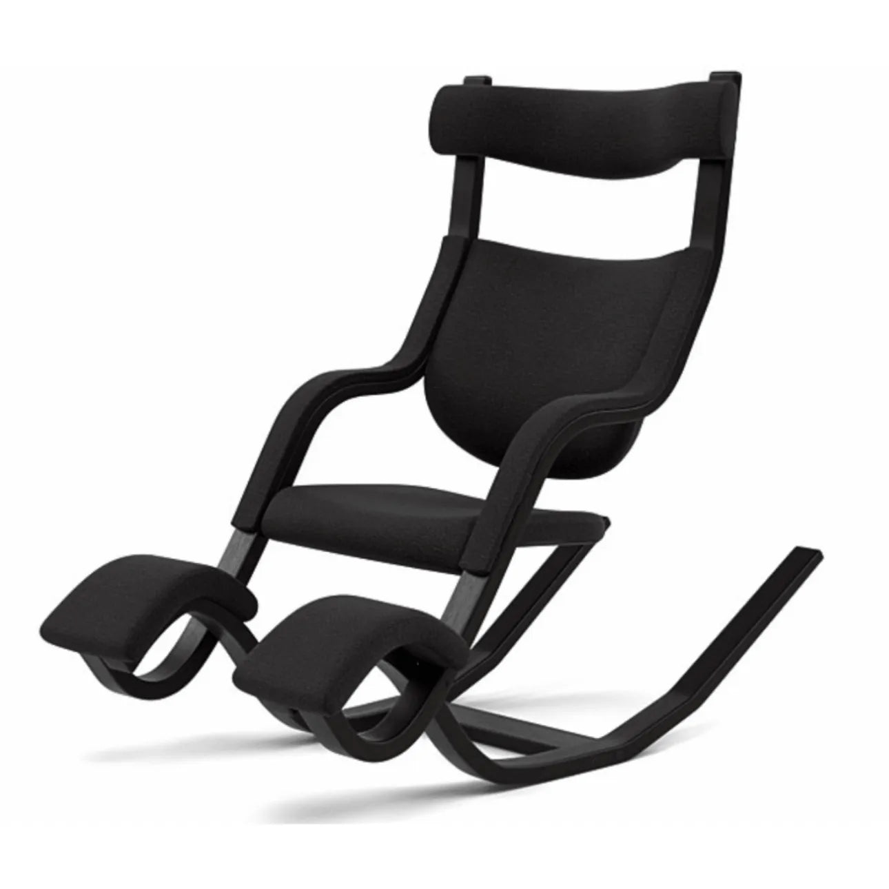 Sculptural Nordic Gravity Balance Recliner with Bent Wood Frame