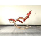 Sculptural Nordic Gravity Balance Recliner with Bent Wood Frame