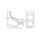 Sculptural Nordic Gravity Balance Recliner with Bent Wood Frame Dimensions