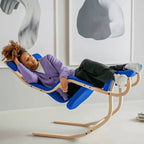 Sculptural Nordic Gravity Balance Recliner with Bent Wood Frame Main Product Image