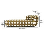 Sculptural Polka Dot Chaise Lounge in Retro Olive for Artistic Living Spaces