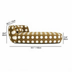 Sculptural Polka Dot Chaise Lounge in Retro Olive for Artistic Living Spaces