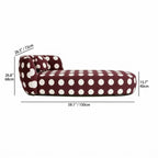 Sculptural Polka Dot Chaise Lounge in Retro Olive for Artistic Living Spaces