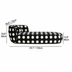 Sculptural Polka Dot Chaise Lounge in Retro Olive for Artistic Living Spaces