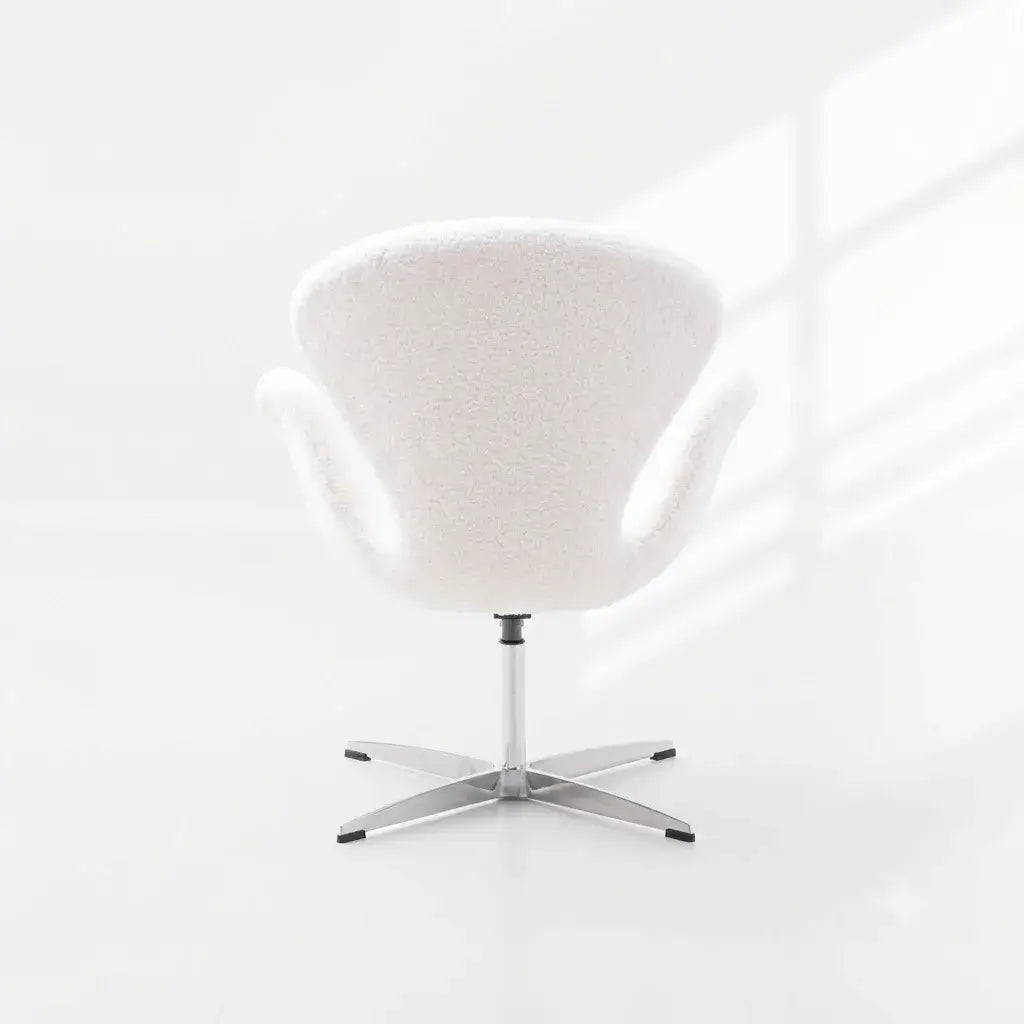 Sculptural Rabbit Velvet Swan Office Chai With Fixed Or Caster Vanity Base