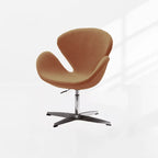 Sculptural Rabbit Velvet Swan Office Chai With Fixed Or Caster Vanity Base