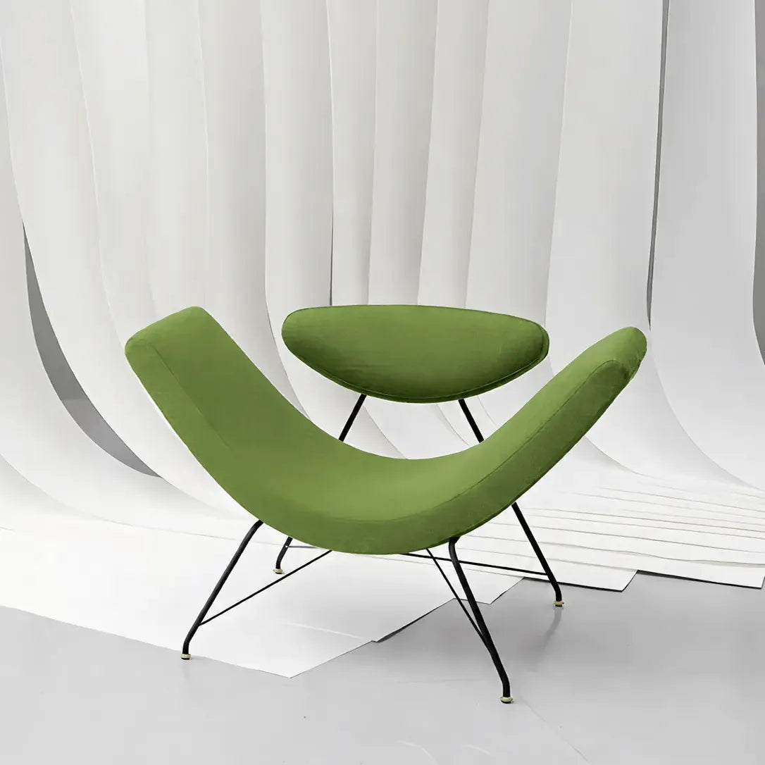 Sculptural Reversível Boucle Armchair with Floating Cushion Frame