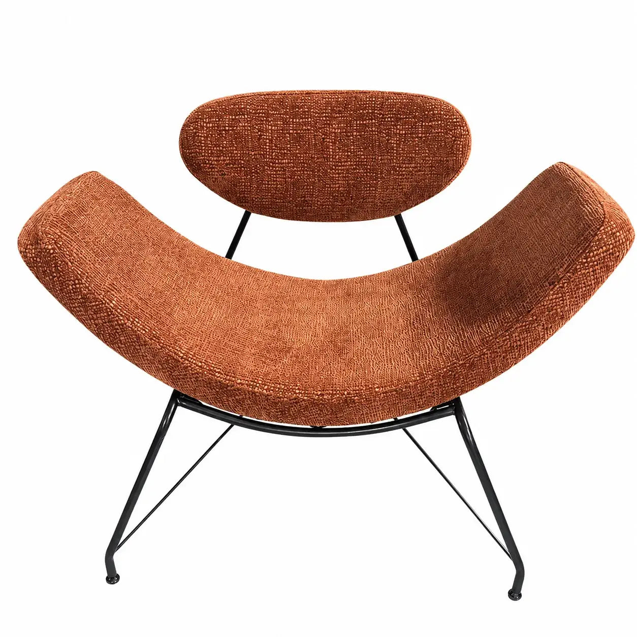 Sculptural Reversível Boucle Armchair with Floating Cushion Frame