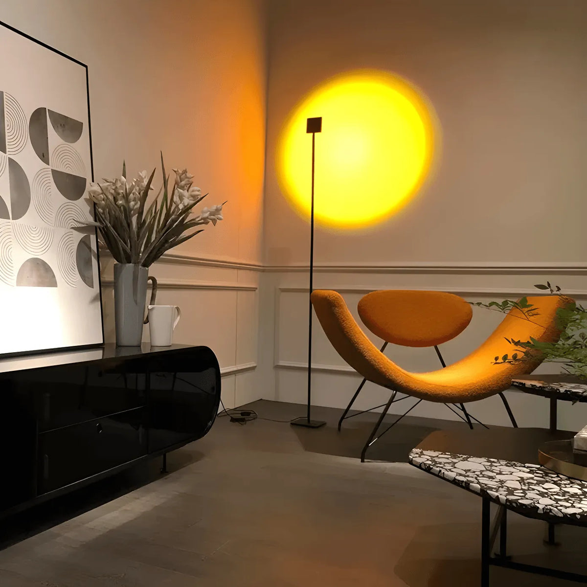 Sculptural Reversível Boucle Armchair with Floating Cushion Frame