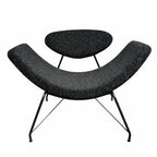 Sculptural Reversível Boucle Armchair with Floating Cushion Frame