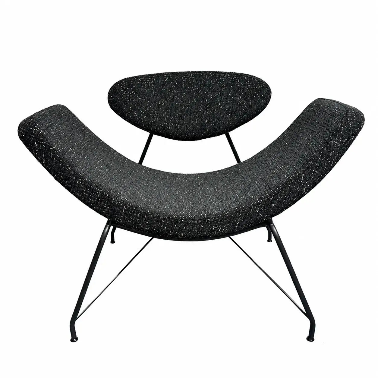 Sculptural Reversível Boucle Armchair with Floating Cushion Frame