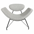 Sculptural Reversível Boucle Armchair with Floating Cushion Frame