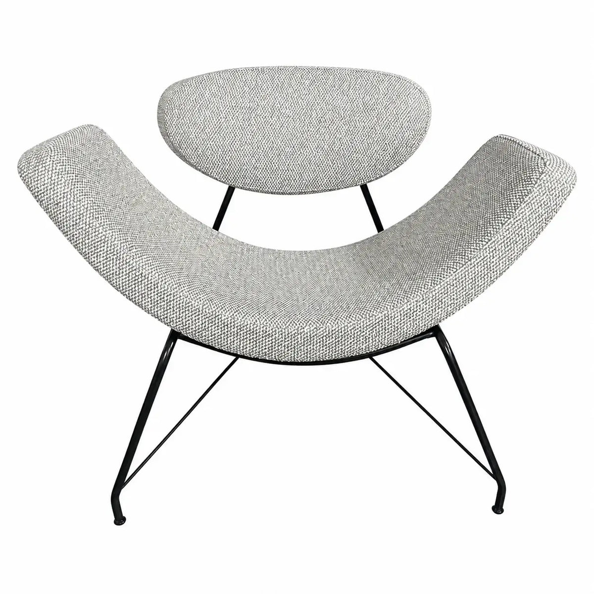 Sculptural Reversível Boucle Armchair with Floating Cushion Frame