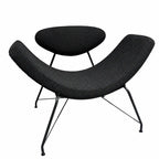 Sculptural Reversível Boucle Armchair with Floating Cushion Frame