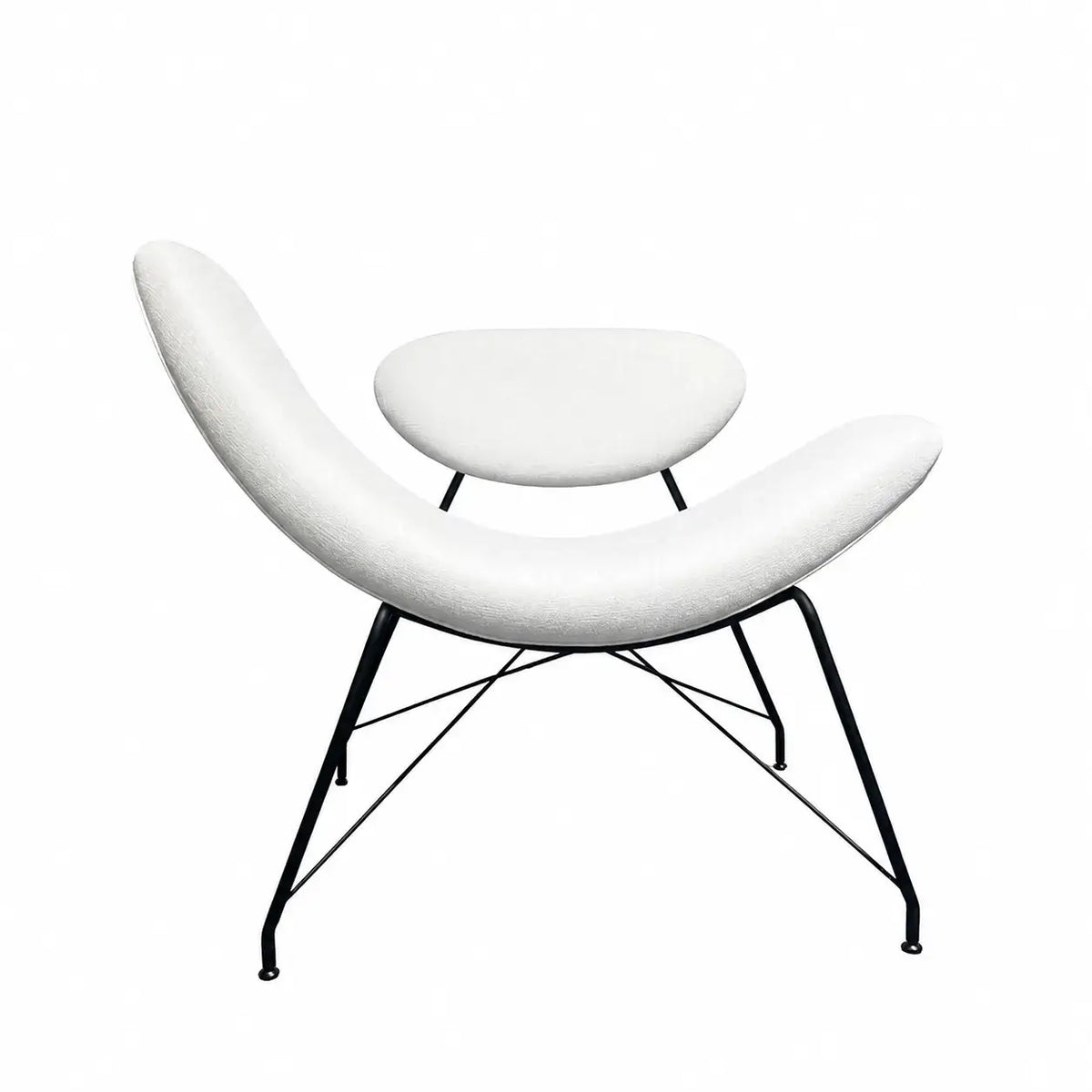 Sculptural Reversível Boucle Armchair with Floating Cushion Frame