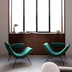Sculptural Reversível Boucle Armchair with Floating Cushion Frame