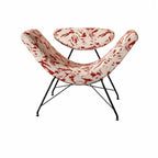 Sculptural Reversível Boucle Armchair with Floating Cushion Frame