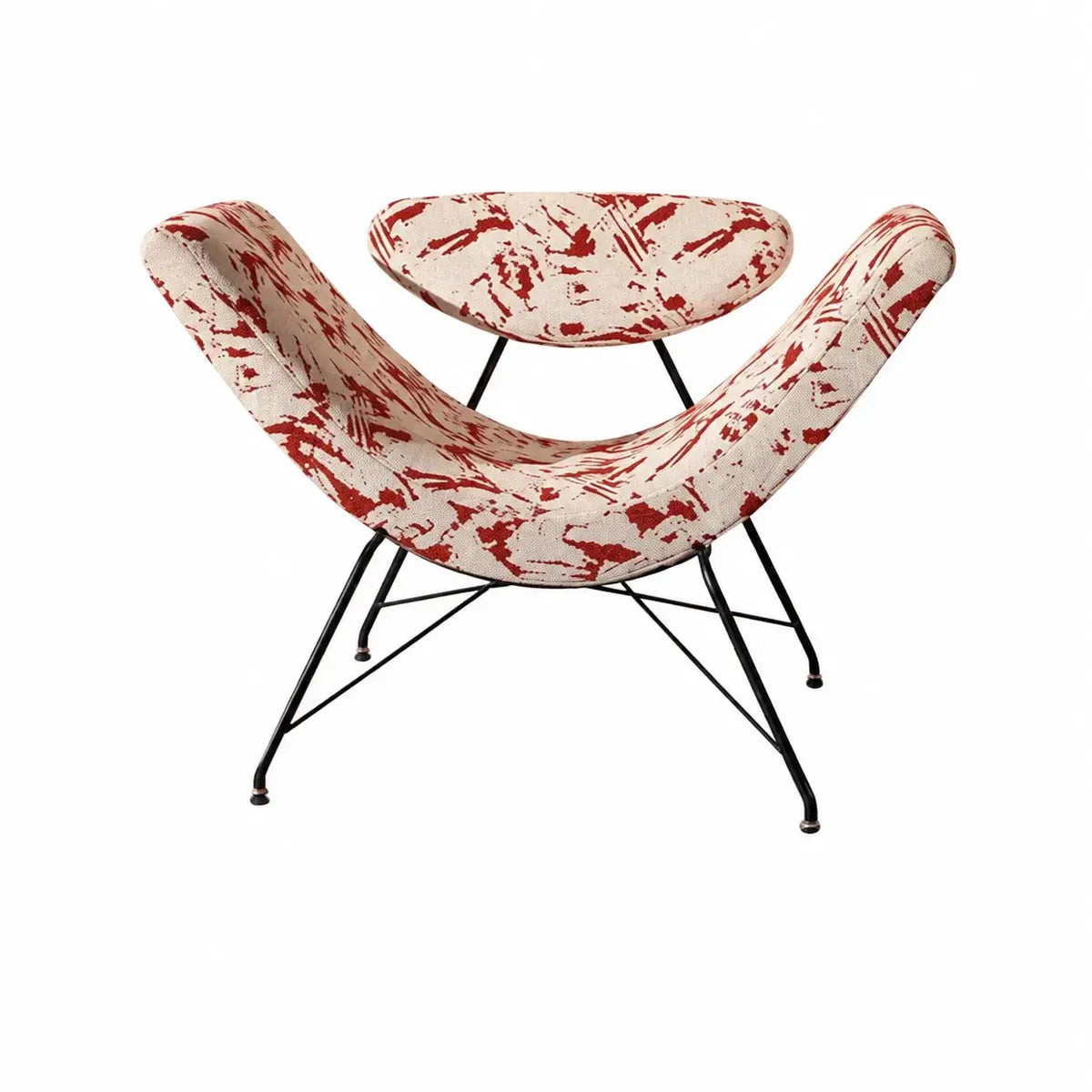 Sculptural Reversível Boucle Armchair with Floating Cushion Frame