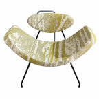 Sculptural Reversível Boucle Armchair with Floating Cushion Frame