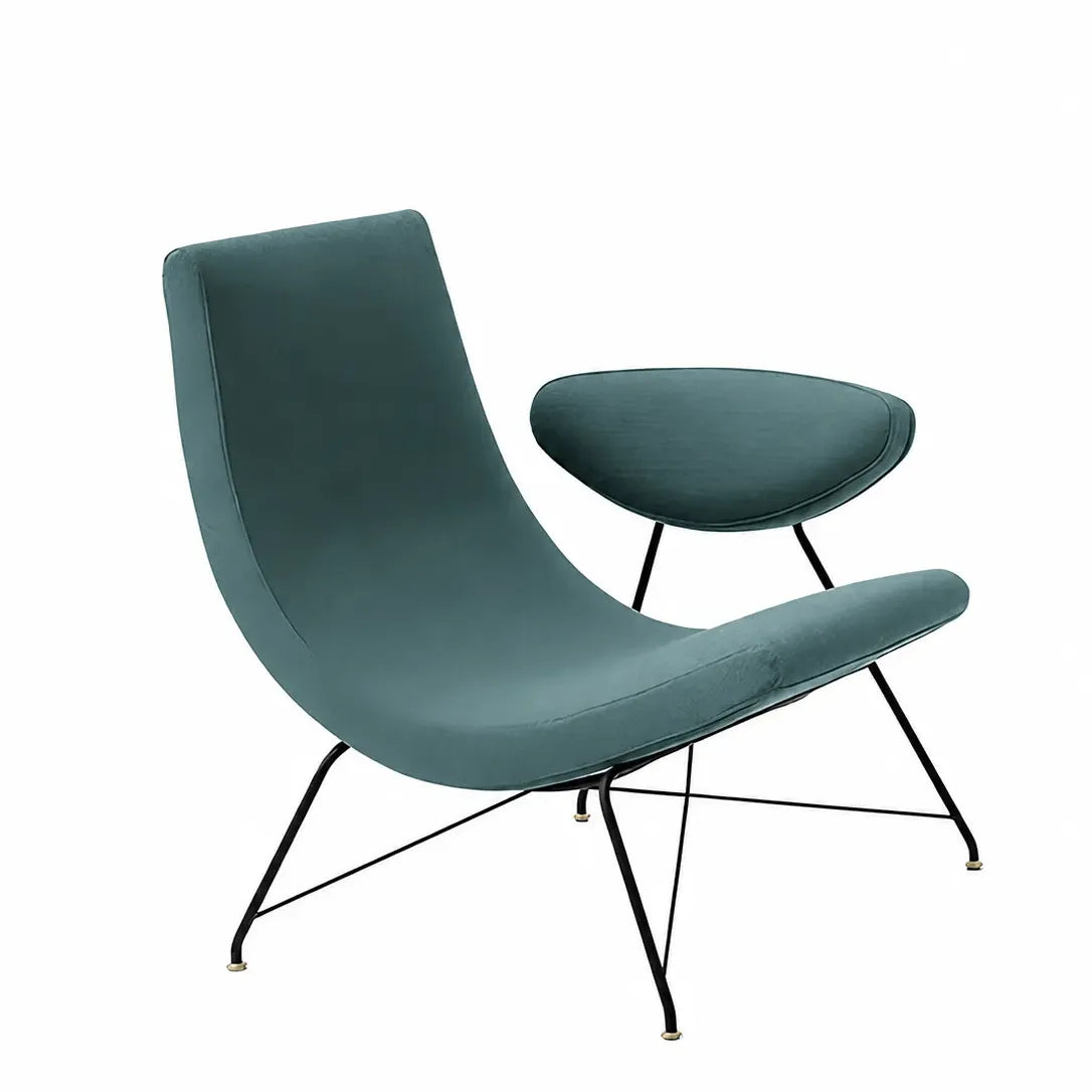 Sculptural Reversível Boucle Armchair with Floating Cushion Frame