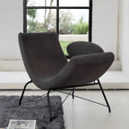 Sculptural Reversível Boucle Armchair with Floating Cushion Frame