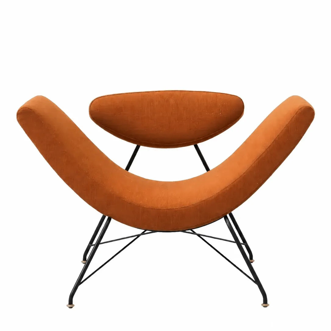 Sculptural Reversível Boucle Armchair with Floating Cushion Frame