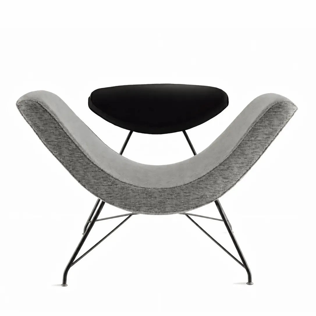Sculptural Reversível Boucle Armchair with Floating Cushion Frame Main Product Image Main image