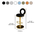 Sculptural Ring Back Bar Stool with Swivel Lift and Upholstered Seat