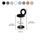 Sculptural Ring Back Bar Stool with Swivel Lift and Upholstered Seat