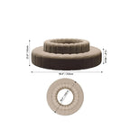 Sculptural Ring Round Sofa in Nappa Leather for Lobby Lounge Spaces