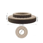Sculptural Ring Round Sofa in Nappa Leather for Lobby Lounge Spaces