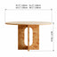 Sculptural Round Burlwood Dining Table with Stone Top and Arched Base Dimensions