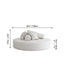 Sculptural Round Sofa With Modular Bolsters in Sherpa or Tech Leather