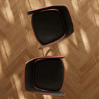 Sculptural Saddle Leather Bar Stool with Swivel Lift and Wraparound Back