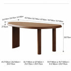 Sculptural Solid Wood Office Desk with Curved Mango Top and Thick Slab Base Dimensions