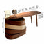 Sculptural Solid Wood Office Desk with Rotating Tiered Base Dimensions