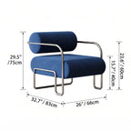 Sculptural Stainless Steel Chairs with Corduroy Upholstery in Retro Hues