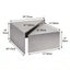Sculptural Stainless Steel Coffee Table with Layered Geometry and Brushed Finishes Dimensions