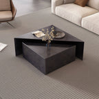 Sculptural Stainless Steel Coffee Table with Layered Geometry and Brushed Finishes