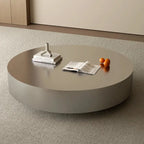 Sculptural Stainless Steel Coffee Table with Matte and Mirror Finishes