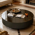 Sculptural Stainless Steel Coffee Table with Matte and Mirror Finishes
