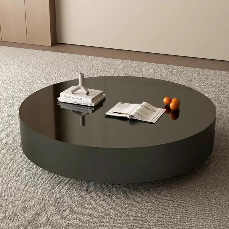 Sculptural Stainless Steel Coffee Table with Matte and Mirror Finishes
