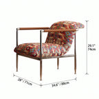 Sculptural Stainless Steel Lounge Chair with Fluted Textured Upholstery