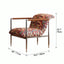 Sculptural Stainless Steel Lounge Chair with Fluted Textured Upholstery