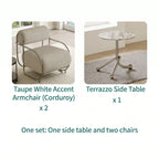 Sculptural Stainless Steel Lounge Chair with Textured Fabric & Rounded Armrests