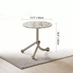 Sculptural Stainless Steel Lounge Chair with Textured Fabric & Rounded Armrests Dimensions