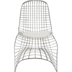 Sculptural Stainless Steel Wire Chair Series, Swerve Dining Chair